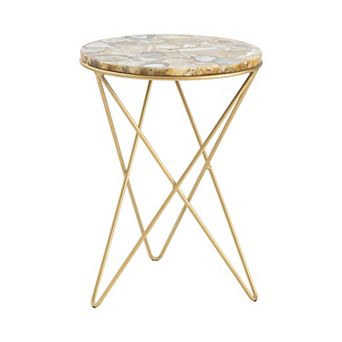Crestview Collection Round Marble Accent Table