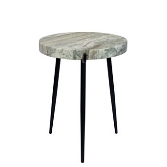Crestview Collection Round Marble Accent Table