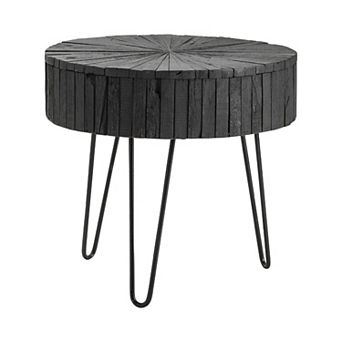 Crestview Collection Round Solid Wood Accent Table