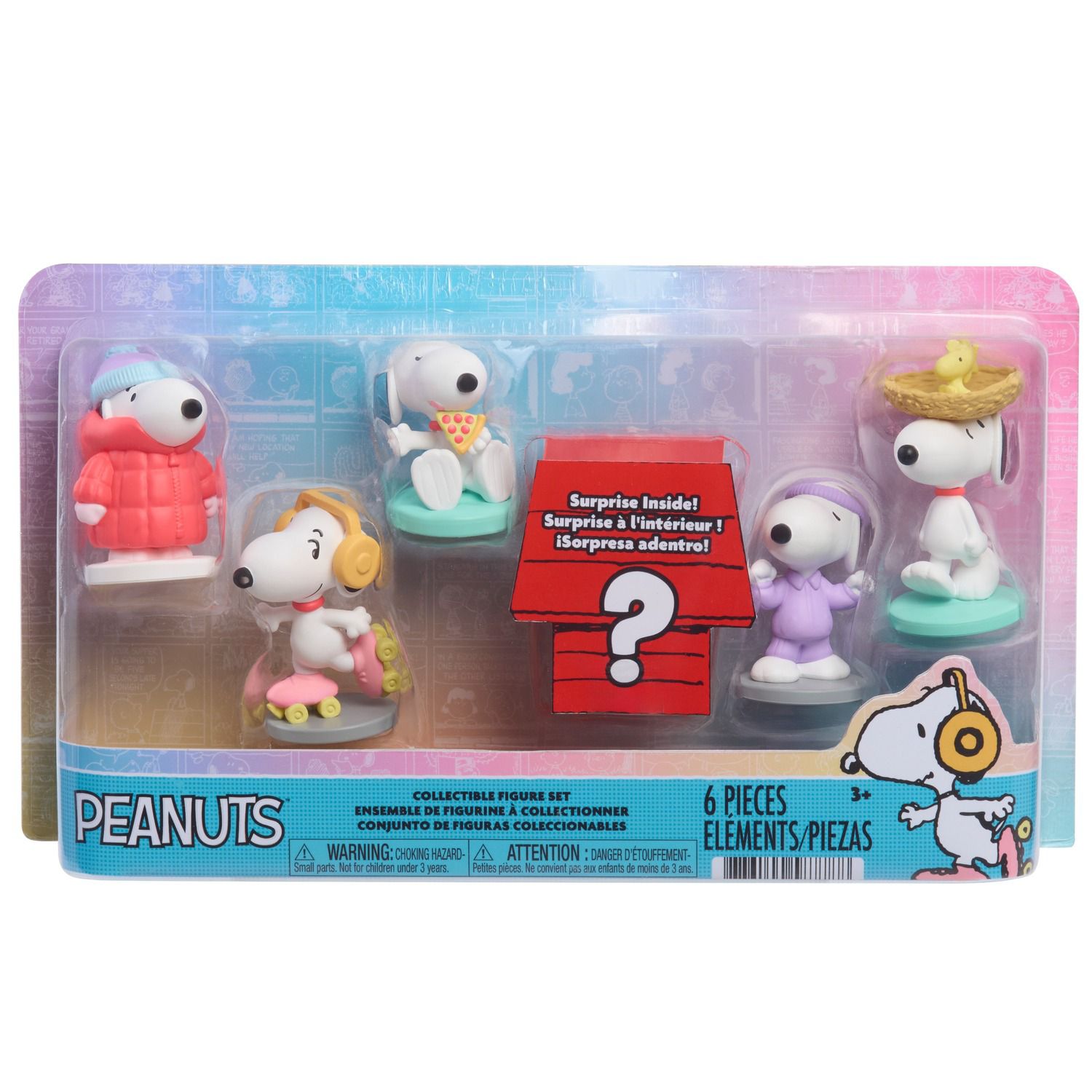 Детские фигурки Peanuts Snoopy & Woodstock 6 pc Collectible Figure Set