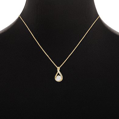 PRIMROSE Cubic Zirconia Infinity Pendant Necklace & Stud Earrings Set