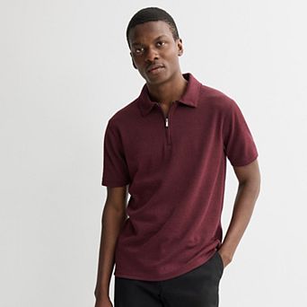 Men's Apt. 9 Short Sleeve Zipper Polo