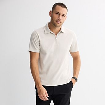 Men's Apt. 9 Short Sleeve Zipper Polo
