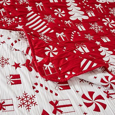 Daru 3 Piece Quilt Set, Polyester, Christmas Theme