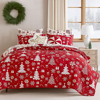 Daru 3 Piece Quilt Set, Polyester, Christmas Theme