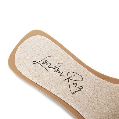 London Rag Dinasa Women's Slip-On Fringed Slide Sandals