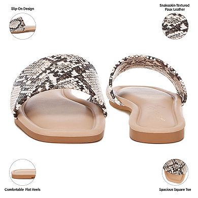 London Rag Zaltana Women's Slip-On Flat Sandals