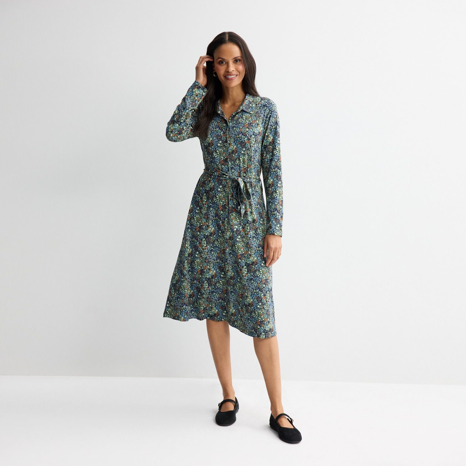 Женское платье Croft & Barrow Long Sleeve Knit Shirt Dress, цвет: Чёрный