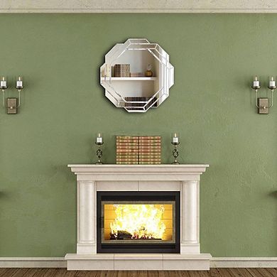 Silver Helicoid Octagonal Frameless Beveled Mirror