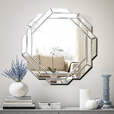 Silver Helicoid Octagonal Frameless Beveled Mirror