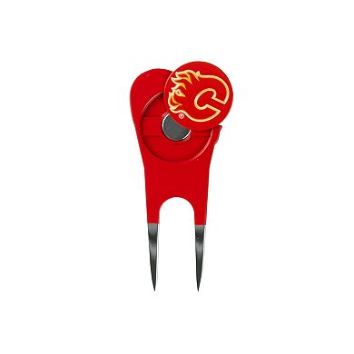 NHL Calgary Flames Shaped Divot Tool