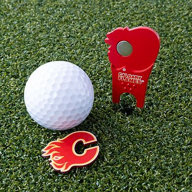 NHL Calgary Flames Shaped Divot Tool