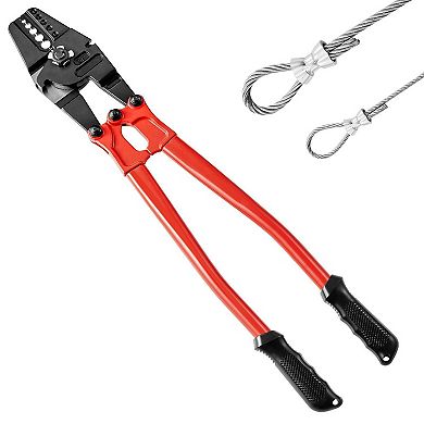 2-in-1 Cable Crimping and Cutting Tool with Anti-Slip Handles for Wire Rope Projects