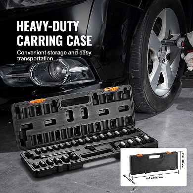 29 Piece Drive Impact Socket Set with Extensions and Universal Joint