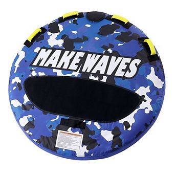 2-Person Inflatable Tube with Drainage Opening, EVA Handles, and Foldable Design