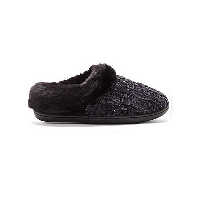 Dearfoams Luxe Rib Knit Women's Slip-On Clog Slippers