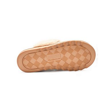 Women's Dearfoams Metallic Microsuede Open Back Scuff Slippers