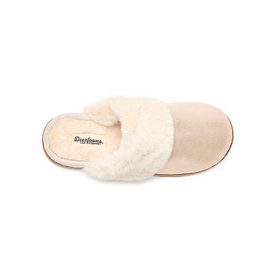 Women's Dearfoams Metallic Microsuede Open Back Scuff Slippers