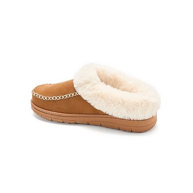Women's Dearfoams Microsuede Moc Toe Clog Slippers