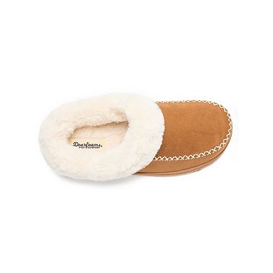 Women's Dearfoams Microsuede Moc Toe Clog Slippers