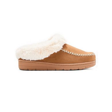 Women's Dearfoams Microsuede Moc Toe Clog Slippers