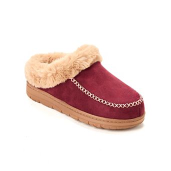 Women's Dearfoams Microsuede Moc Toe Clog Slippers