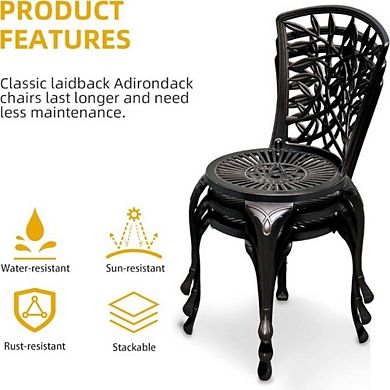 All-Weather Chairs with Adjustable Feet, Set of 2