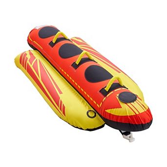 3-Person Cylindrical Rocket Towable Tube with Padded Handles