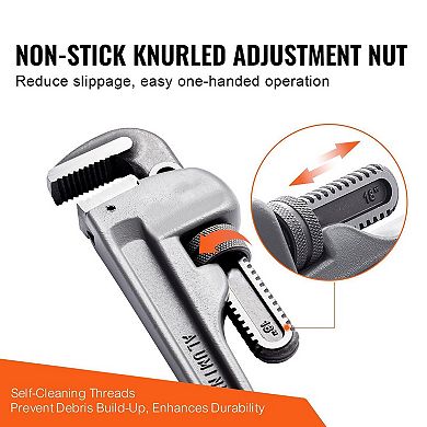 3-Piece Aluminum Wrench Set for Pipes and Threaded Connections, Lightweight and Durable