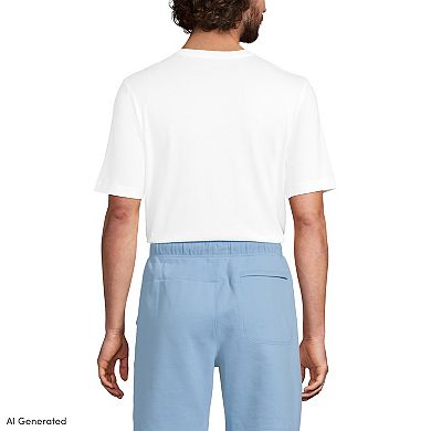 Men's Lands' End Serious Sweats Sweatshort with Zip Pocket