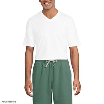 Men's Lands' End Serious Sweats Sweatshort with Zip Pocket