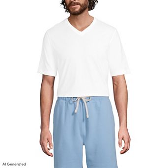 Men's Lands' End Serious Sweats Sweatshort with Zip Pocket