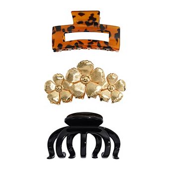Emberly 3-Pack Floral Hair Claws