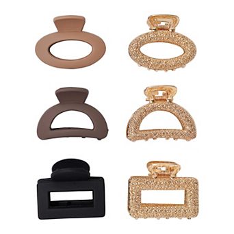 Emberly 6-Pack Mini Metal Claw Hair Clips