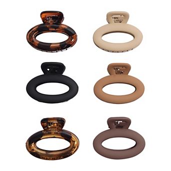 Emberly 6-Pack Mini Oval Claw Hair Clips