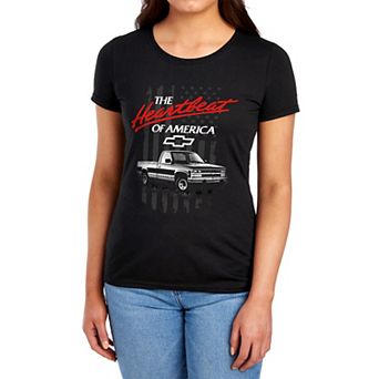 Juniors' Chevrolet Heartbeat Of America Graphic Tee
