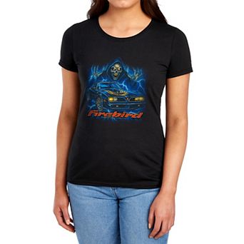 Juniors' Pontiac Firebird Reaper Graphic Tee