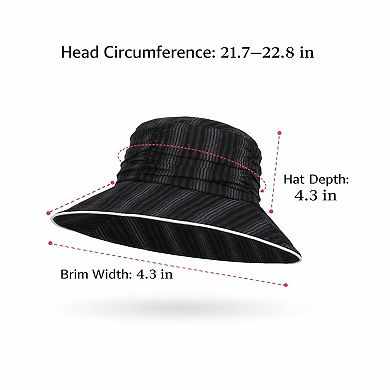 Women's Lightweight Bucket Hat Wide Brim Sun Hat Breathable Mesh Lining Casual Summer Hat
