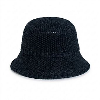 Women's Straw Bucket Hat Lightweight Woven Sun Hat Packable Summer Beach Hat with Breathable Design