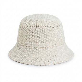 Women's Straw Bucket Hat Lightweight Woven Sun Hat Packable Summer Beach Hat with Breathable Design