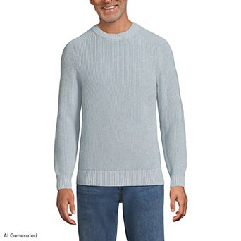 Men's Lands' End Long Sleeve Drifter Marl Crewneck Sweater