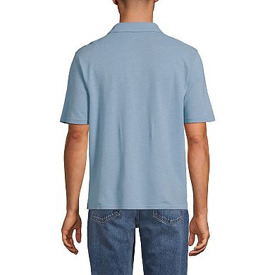 Men's Lands' End Short Sleeve Cotton Linen Polo
