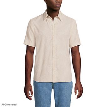 Men's Lands' End Short Sleeve Cooling Shirt