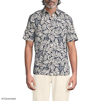 Men's Lands' End Short Sleeve Cooling Shirt