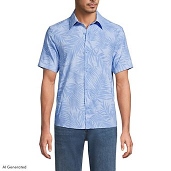 Men's Lands' End Short Sleeve Cooling Shirt