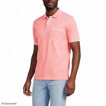 Men's Lands' End Short Sleeve Pocket Performance Supima Polo