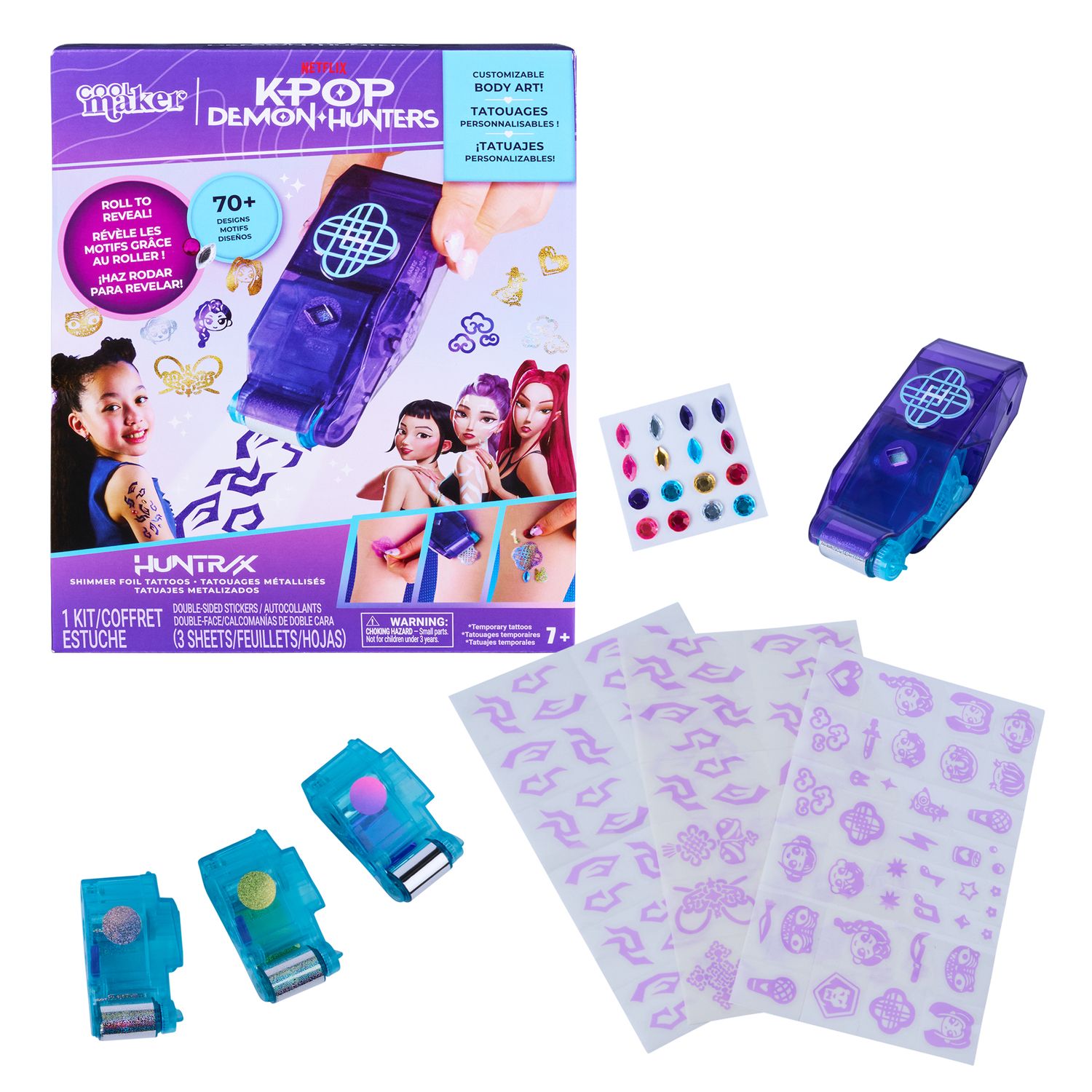 Детские игрушки Cool Maker KPop Demon Hunters HUNTR/X Shimmer Foil Tattoos Arts & Crafts Kit — фото 1