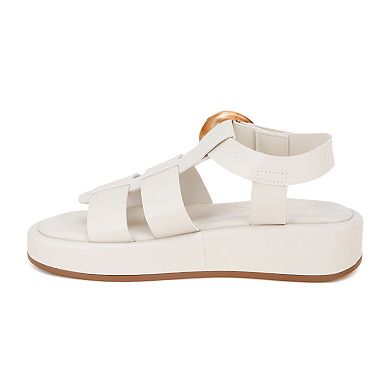 London Rag Osiha Women's Platform Sandals with Buckle Accent