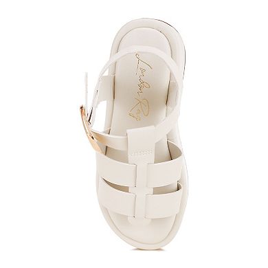 London Rag Osiha Women's Platform Sandals with Buckle Accent