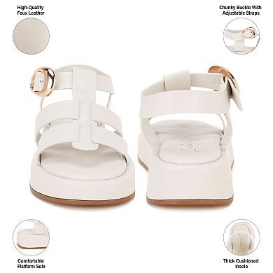 London Rag Osiha Women's Platform Sandals with Buckle Accent